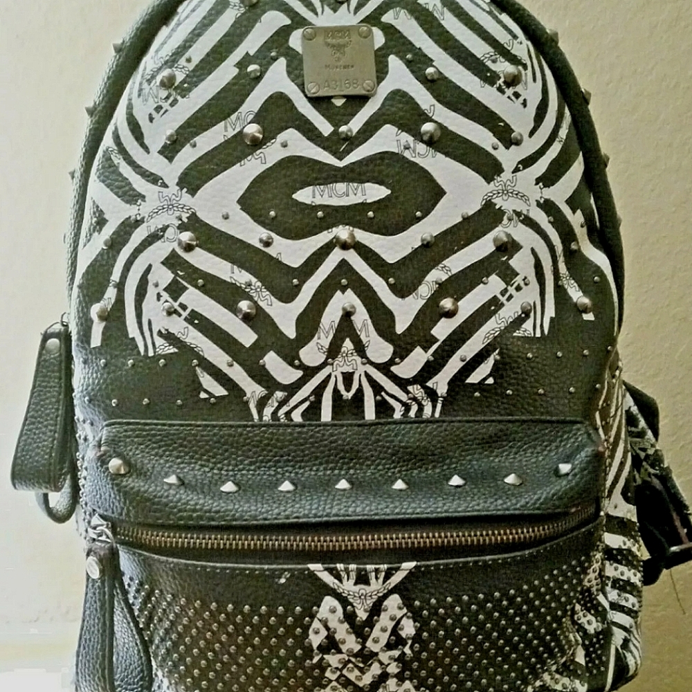 Authentic MCM Zebra print backpack